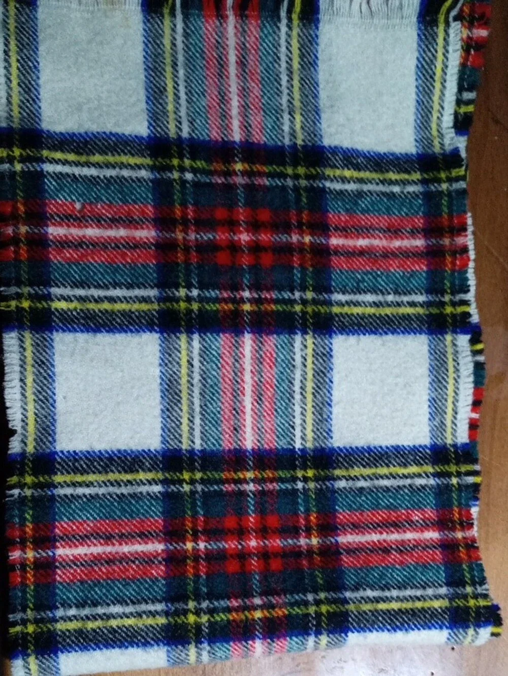 Highlands 100% Pure New Wool Tartan Scarf - Red/Green/Blue Plaid